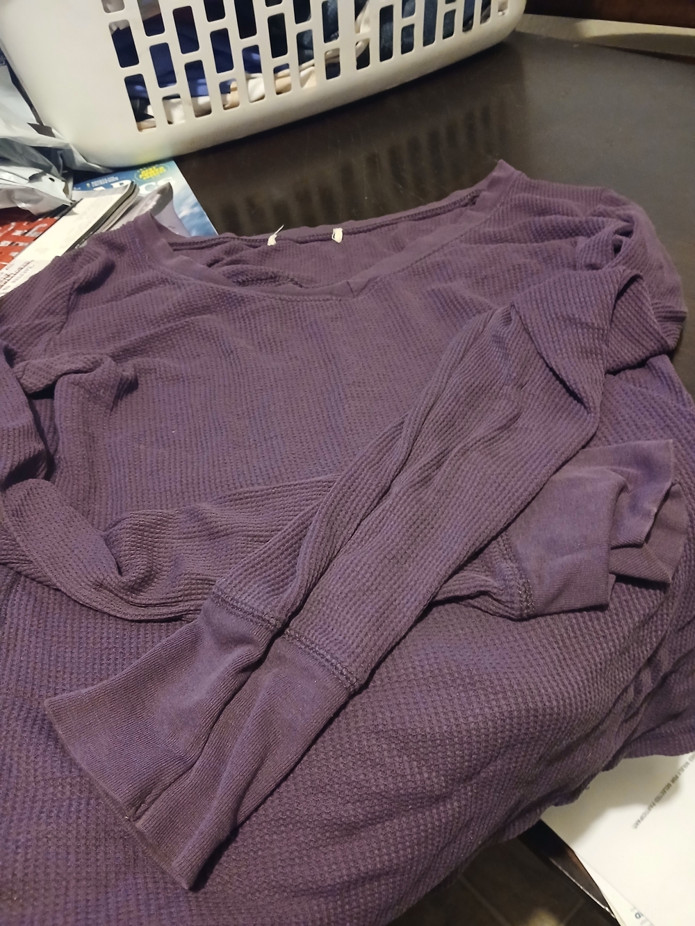 Purple Women’s Waffle Knit Sweater - Unbranded